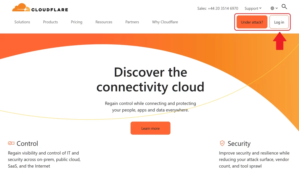 Step 1 - Visit Cloudflare.com