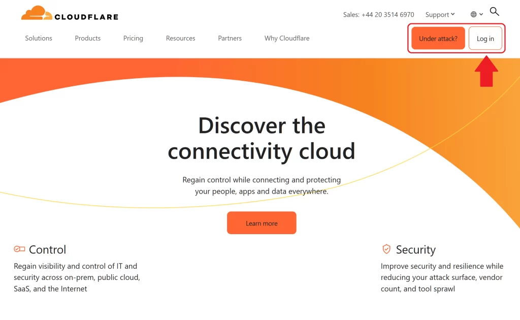 Step 1 - Visit Cloudflare.com
