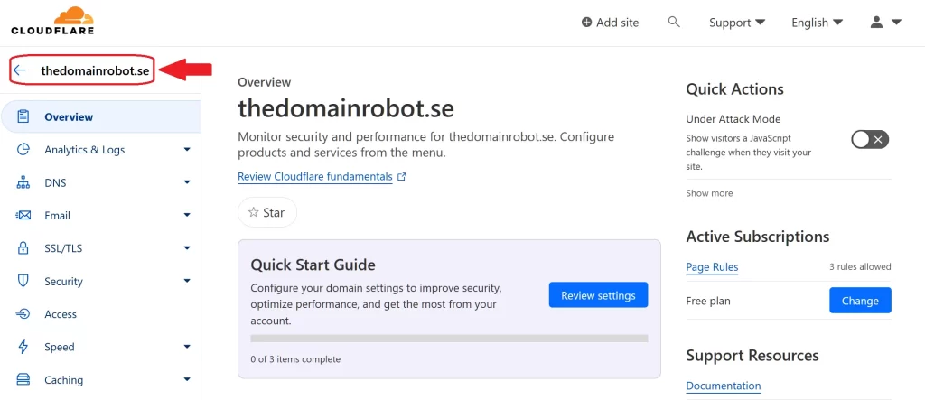 Step 11 - Go back to your Cloudflare dashboard