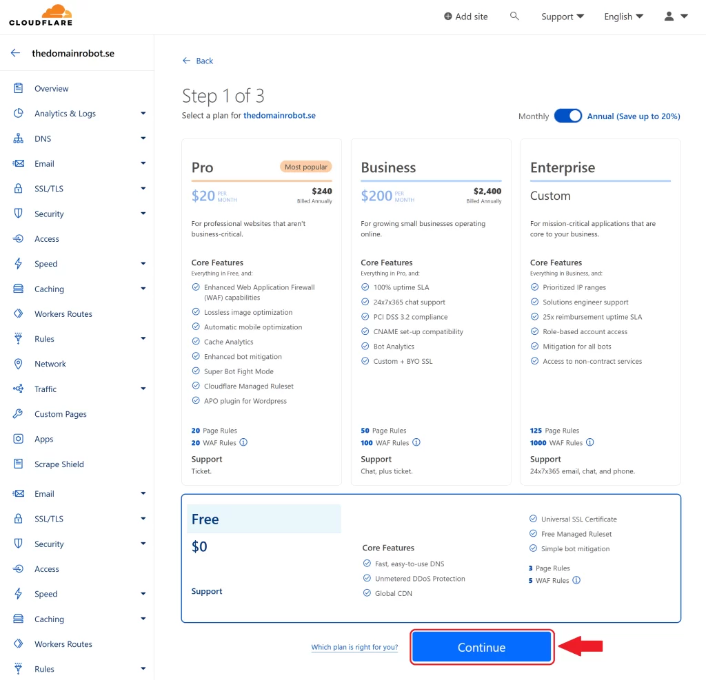 Step 6 - Select your plan