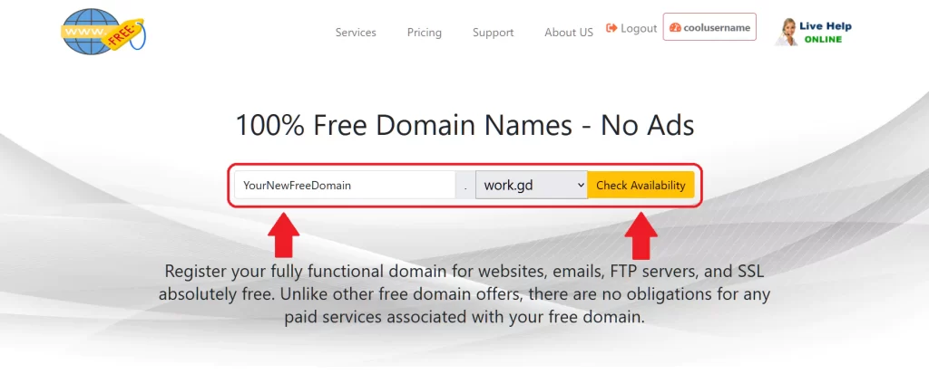 Step 6 - Find Available Domain