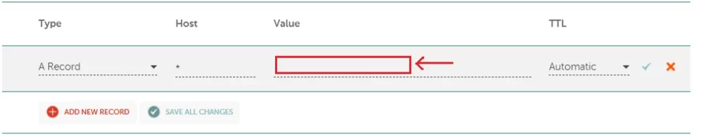 Step 7 - Create your Type A DNS record